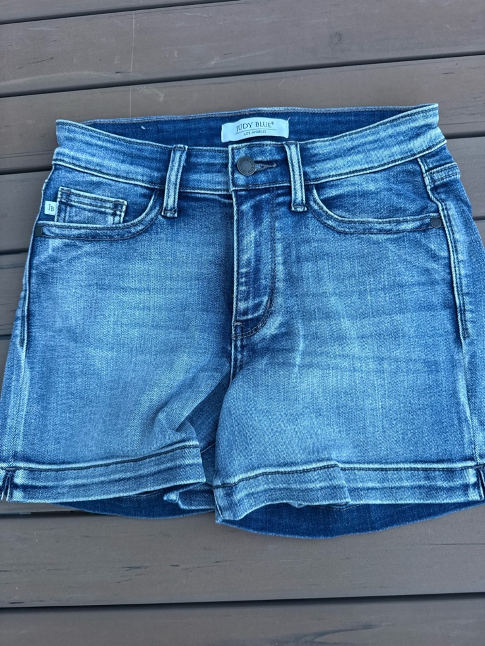 Judy Blue Faded Blue Denim Shorties